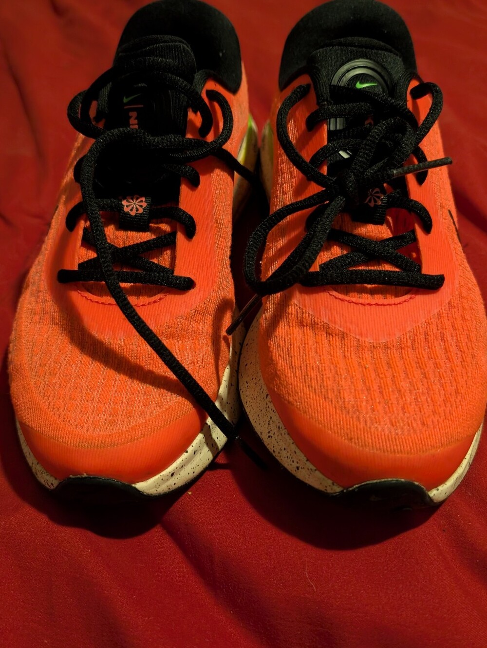 Nike Women's Orange and Black Athletic Running Shoes